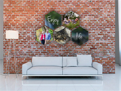 Zelf een fotocollage maken met zeshoeken Zelf een fotocollage maken met zeshoeken