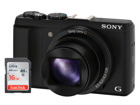 Sony DSC-HX60V + SanDisk 16GB geheugenkaart Sony DSC-HX60V + SanDisk 16GB geheugenkaart
