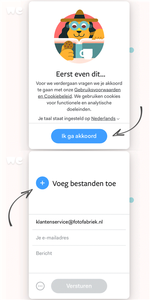 Hoe werkt WeTransfer Afbeelding van hoe WeTransfer werkt